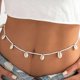 thumbnail image 2 of Bohemian tassel beaded waist chain white pearl belly chains shell waist chain bikini chain body jewelry for women, 2 of 4