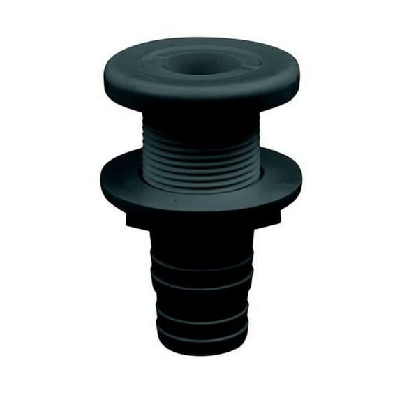 Attwood Mari 3874A1 1.13 in. Thru Hull Connector, Black