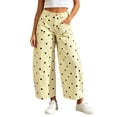 thumbnail image 2 of Hvogkswy Women High Waist Polka Dot Cropped Wide Leg Jeans Trendy Stretch Denim Pants Washed Vintage Casual jeans for 2026, 2 of 9