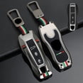 thumbnail image 3 of Car Key Fob Cover Case Protector Zinc Alloy Silicone Car Key Case Cover For Porsche Cayenne Panamera Cayman 911, 3 of 12