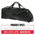thumbnail image 2 of Franklin Sports Traveler Baseball + Softball Roller Bag - Equipment + Bat Bag - Black, 2 of 12