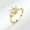 Gold, variant on Rotating Sunflower Relief Anti Stress Ring Jewelry For Women Adjustable Copper Zircon Inlays Everyday Wear Now