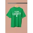 thumbnail image 2 of Old Glory Mens St. Patricks Day Feeling Lucky Irish Green Short Sleeve Graphic T Shirt, 2 of 5
