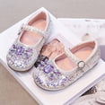 thumbnail image 6 of XinghaiYIDE Girls Rhinestone Soft-Sole Dress Shoes, Sparkly Ballet Flats for Performances/Weddings/Parties, Comfortable 2026 Footwear for Toddler/Little Kid, Sizes 2-11Y Beige, 6 of 8