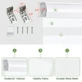 thumbnail image 4 of MiLin Cordless Zebra Blinds Window Blinds and Shades Dual Layer Roller Shades, Custom Size, Sheer or Privacy Light Control, Day and Night Window Shades (Light Filtering White, 62" W X 48" H), 4 of 6