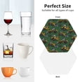 thumbnail image 4 of KLL Drink Coasters Set Hexagon of 4,PU Leather Absorbent Coasters Set Decorative Coffee Cup Coasters Housewarming Gift for Home Decor-Scraper, 4 of 5