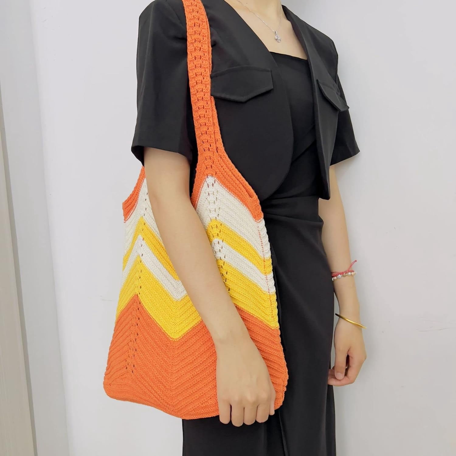 Kukuzhu Y2k Aesthetic Tote Bag Aesthetic Y2k Bag Crochet Tote Bag Aesthetic Tote Bags Aesthetic Y2k Purse