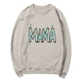 thumbnail image 5 of Xuyuer Women Long Sleeve Mama Sweatshirts Oversized Crewneck Pullover Hoodless Casual Knit Graphic Mom Tops, 5 of 5