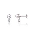 thumbnail image 1 of Piercing Jewelry Limerencia Titanium 18g CZ Pearl para mujer/hombre, 1 of 9