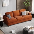 thumbnail image 4 of BLAZANT 89" Sofa Couch, 3 Seater Sofa with Suppleness Armrests, Corduroy Fabric Deep Seat Sofa with Upholstered Cushion& Backrests, Modern Comfy Couch for Living Room Apartment Office, 4 of 11