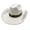 Ivory-Silver Floral, variant on RUINIXCW Western Cowboy Hat for Men Women Cowgirl Hat Felt Wide Brim Fedora Hat with Bull Head Belt Floral Embroidery Roll Up Jazz Hat Themed Party Cap Wedding Festival Costume