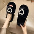 thumbnail image 2 of Bovxnpu House Slippers for Women Casual Indoor/Outdoor Shoes, Women's Casual Open-Toe Size Heart-Shaped Flat Comfortable Furry Slippers Warm Shoes Home Slippers Comfy Indoor House Shoes, 2 of 8