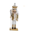 thumbnail image 2 of GUOOL Christmas Decorative Nutcracker Figurine Christmas Decor Holiday Christmas Ornament for Home Shelf Thanksgiving Table Parties Gold, 2 of 9