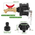 thumbnail image 3 of Adaptador Contenedor IBC, Leva 2 Pulgadas para Tanque IBC 275 A 330 Galones, Manguera Jardín con Grifo Latón, 3 of 6