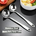 thumbnail image 2 of Soup Serving Ladle Big Soup Spoon, iPstyle Stainless Steel Heavy Duty Soup Ladle Colander Spoon, 2 of 8