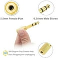 thumbnail image 6 of 10PCS TRS Stereo Audio Headphone Adapter 6.35mm 1/4" Male to 3.5mm 1/8" Female, 6 of 12