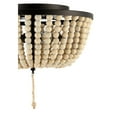 thumbnail image 5 of JONATHAN Y Allison 15" 3-Light Shabby Chic Farmhouse Wood Beaded/Metal LED Flush Mount, Oil Rubbed Bronze/Cream, JYL9019B, 5 of 9