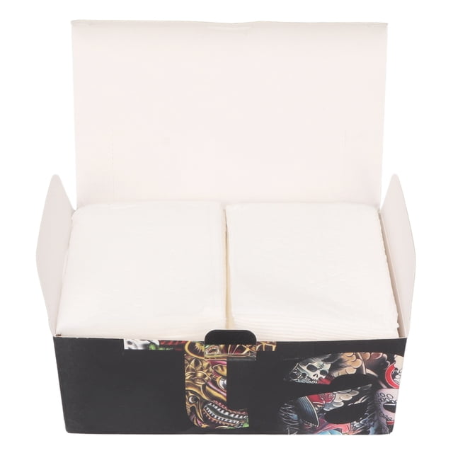 Papel desechable para tatuajes, 100 piezas de papel para limpiar tatuajes, papel desechable para limpiar tatuajes, papel de toalla desechable para tatuajes, funcionalidad versátil