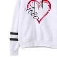 thumbnail image 3 of Aofany Valentine's Day Shirts for Womens Long Sleeve Hoodie Sweatshirt Letters Heart Printed Hooded Pullover Tops Blouse, 3 of 3