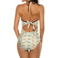 thumbnail image 3 of One Piece Swimsuit Women 2024 Mondrian Shape Mondrian Beachwear Female Monokini Print Swimwear Ruffled Sexy Shape Mondrian, 3 of 6