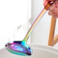 thumbnail image 5 of Rainbow Soup Pan Ladle, Stainless Steel Kitchen Utensil Large Soup Spoon for Cooking, Heat Resistant & Dishwasher Safe, 5 of 8