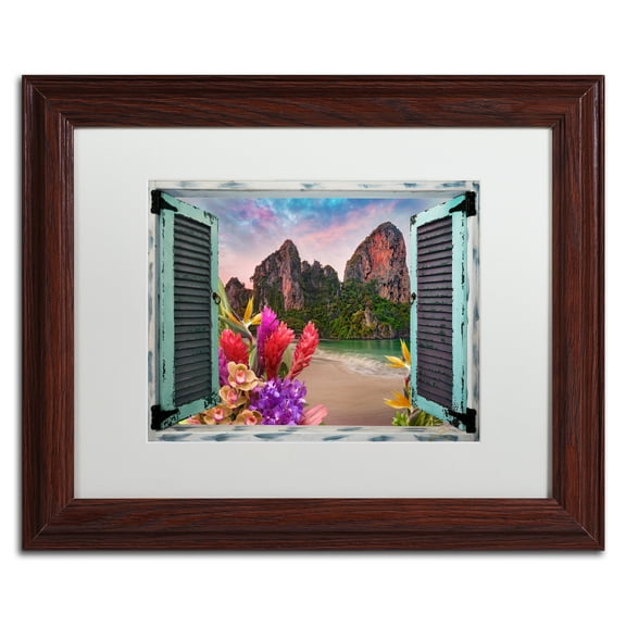 Trademark Fine Art 'Window to Paradise VI' Matted Framed Art by Leo Kelly
