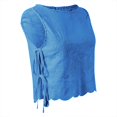 thumbnail image 6 of JIAYUE Women's Tank Tops Solid Color Sleeveless Stylish For Everyday And Vacation Wear Round Neck Design With Rope Detail Suitable For Summer Leisure Female Vest, 6 of 6