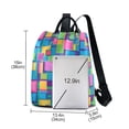 thumbnail image 3 of FORMRS Women's Travel Backpack Purse Anti-Theft Hidden Pockets Casual Shoulder Bag, Colorful Geometric Pattern, 3 of 7