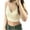 Beige, variant on ZyeKqe Crop Tank Tops for Women Built in Bra Sleeveless Shirts V Neck Stretchy Slim Fitted Going out Tops