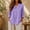 Light Violet, variant on Summer Sales Womens Summer Tops Loose‑Fit Cotton‑Linen 3/4 Sleeve Lightweight Casual Blouse Oversized Tshirts for Women Under 12$