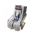 thumbnail image 4 of American Flag Soft Flannel Fleece Throw Blanket, Set Bald Eagle and Stripes Stars of Liberty Grunge Retro, Cozy Plush for Indoor and Outdoor Use, 50" x 70", Navy Maroon, by Ambesonne, 4 of 6