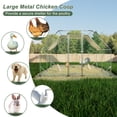thumbnail image 2 of Chicken Coop Rabbit Cage Hutch Metal Large Walk-in Run Outdoor Portable Waterproof Roof for 6 Chickens Poultry Bunny Hen Farm Backyard House, 3x4m, 2 of 6