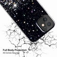 thumbnail image 2 of Dteck Glitter Case For iPhone 12 Pro / 12 6.1" for Women Girls - Bling Shiny Sparkling Girls Phone Case Protective Soft TPU Cover, Black, 2 of 7