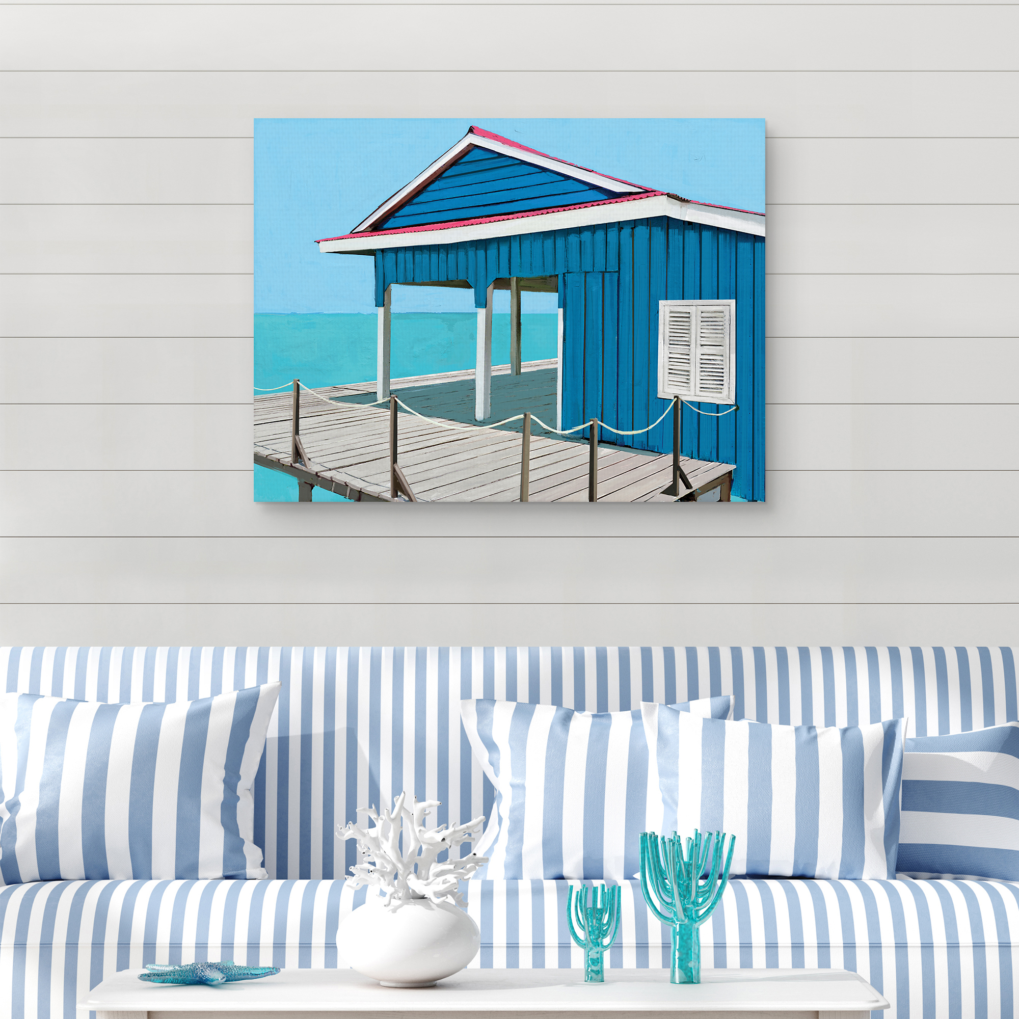 Beachy Blues by Studio Arts Canvas Art Print
