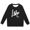 thumbnail image 3 of Toddler Girl Sweatshirts Long Sleeve Black Sweatshirt Girls Crewneck Sweatshirts Pullover Tops Winter Clothes Cute Sweatshirts for Girls 18-24 Months, 3 of 3