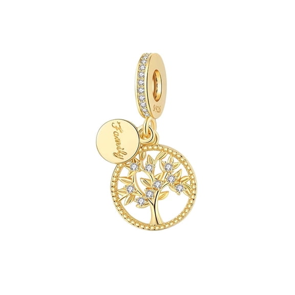 ARVALILS 925 Sterling Silver Tree of Life Pendant, Cubic Zirconia Inlaid, Fits Bracelets & Necklaces, Versatile Jewelry Gift for Women