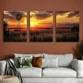 thumbnail image 6 of Large Size Wall Art Rural Landscape Pictures Decor Farmhouse Windmill at Sunset Scenery Photograph Painting Canvas Print Vintage Farm Decoration, 6 of 6