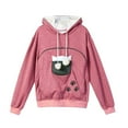 thumbnail image 5 of Unisex Big Pouch Hoodie Long Sleeve Pet Cat Dog Holder Carrier Pullover Fleece Sweatshirt Large Pocket Cute Hoodies Plus Size, 5 of 6