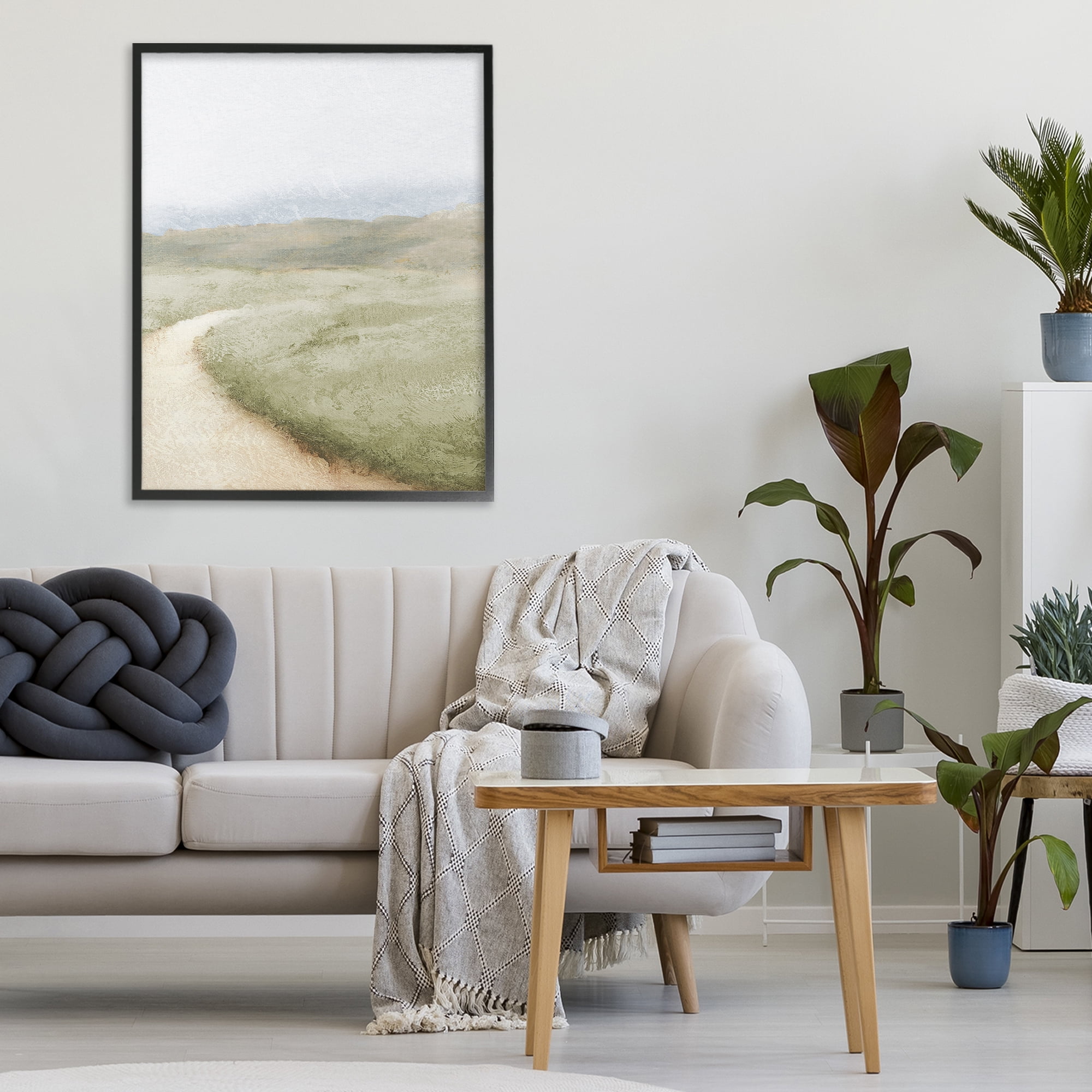Stupell Industries Green Pasture Quiet Landscape Black Framed Giclee Art, design by Michael Marcon