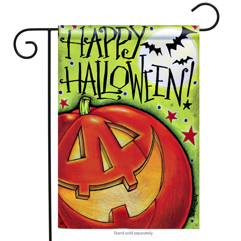 Great Big Pumpkin Happy Halloween Decorative Garden Flag - Walmart.com