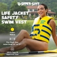 thumbnail image 2 of TRC Recreation Super Soft Small Life Jacket Vinyl Coated Foam Swim Vest, Yellow, 2 of 8