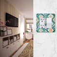 thumbnail image 5 of Yayeee Rocker Switch Wall Plate 1-Gang 4.6"x2.9" Home Decorative Outlet Cover, Green Geometric Flowers, 5 of 6