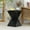 Black, variant on EUROCO Outdoor Weight Concrete Side Table,Concrete Accent Table with Smooth Wood Grain Texture and Modern Prismatic Shape,Side Table for Patio, Garden or Balcony,Black