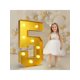 thumbnail image 1 of Imprsv 3FT Gold Marquee Light Up Letters & Numbers For Birthday Gold Party Decorations Large Gold Marquee Letters & Numbers For Baby Shower Wedding, 1 of 4