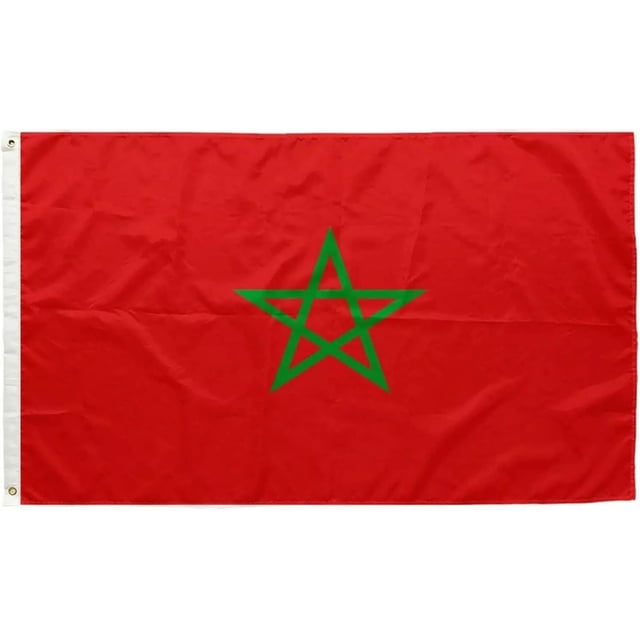Bandera de Marruecos Boolavard 90 x 150 cm, impermeable, doble cara