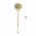 thumbnail image 3 of Silicone Soup Ladle, Long Handle Heat-Resistant Nonstick, Cookware Kitchen Serving Spoon Stew Cooking Tool, White, 3 of 4