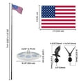 thumbnail image 6 of Yescom EZ GO 30ft Eagle Topper Telescopic Flag Pole Kit Solar Light Outside 3x5' US Flag Ball Top, Black, 6 of 8