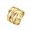 Gold, variant on Unisex Stainless Steel 15mm Trendy Solid Knot Crisscross Intertwined Crossover Infinity Chunky Statement Ring Wedding Band Gold Size 9