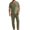 Army Green, variant on OIOLOYJM Men 2 Piece Outfit Linen Beach Short Sleeve Button Down Pocket Shirt and Elastic Waist Pajama Pants Casual Relaxed Fit Vacation Sleep Pj Sets Black 2XL