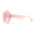 thumbnail image 3 of Womens Octagonal Mod Classy Thick Plastic Sunglasses All Pink, 3 of 4
